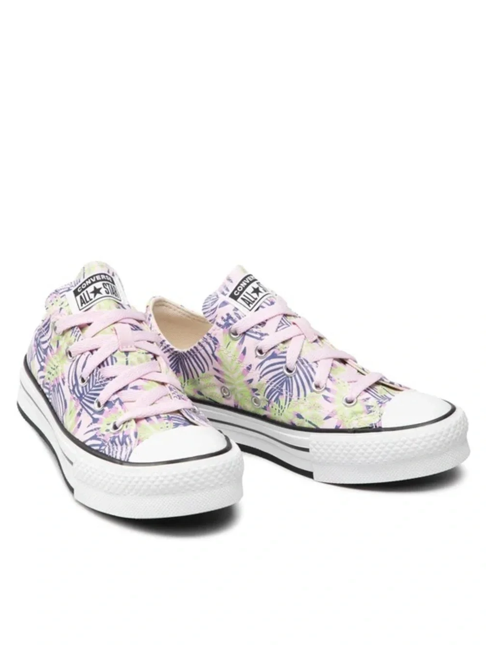 Converse Chuck Taylor All Star Eva Lift Low Platform Sneakers with Palm Design